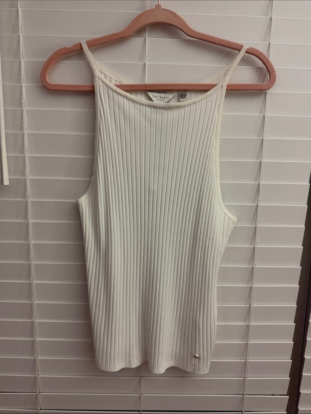 Ted Baker Ivory Ribbed Tank